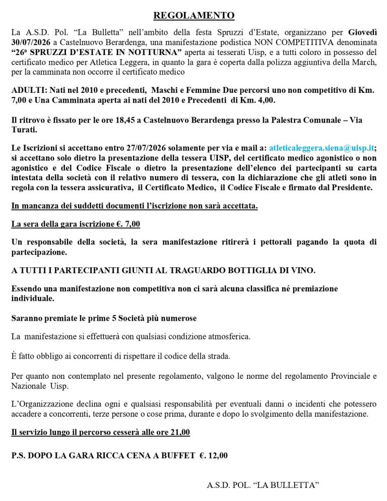 26° Spruzzi d'Estate in Notturna